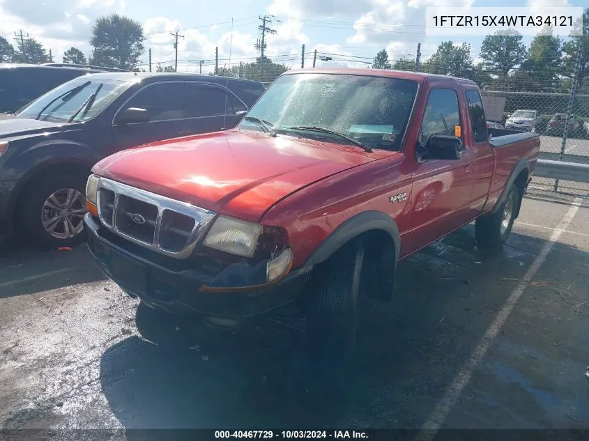 1998 Ford Ranger Splash/Xl/Xlt VIN: 1FTZR15X4WTA34121 Lot: 40467729