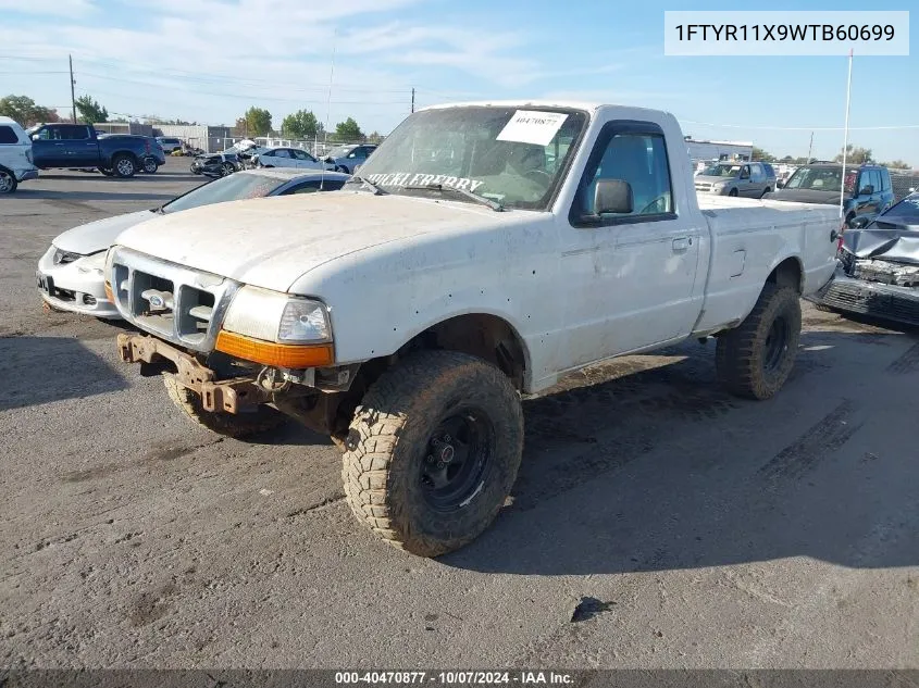 1998 Ford Ranger VIN: 1FTYR11X9WTB60699 Lot: 40470877