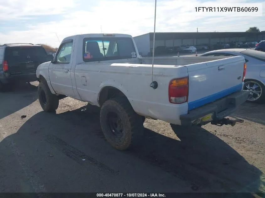 1998 Ford Ranger VIN: 1FTYR11X9WTB60699 Lot: 40470877