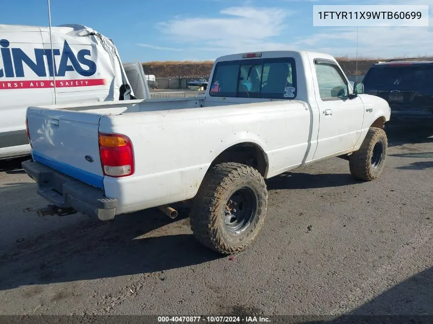 1998 Ford Ranger VIN: 1FTYR11X9WTB60699 Lot: 40470877