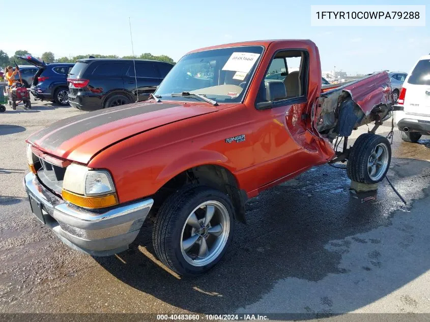 1998 Ford Ranger Splash/Xl/Xlt VIN: 1FTYR10C0WPA79288 Lot: 40483660