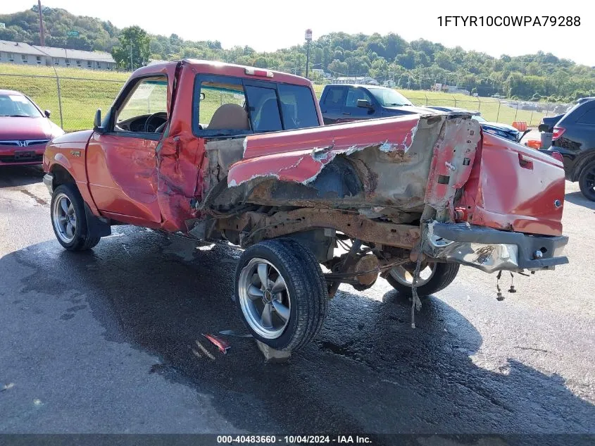 1998 Ford Ranger Splash/Xl/Xlt VIN: 1FTYR10C0WPA79288 Lot: 40483660