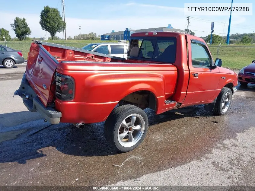 1998 Ford Ranger Splash/Xl/Xlt VIN: 1FTYR10C0WPA79288 Lot: 40483660