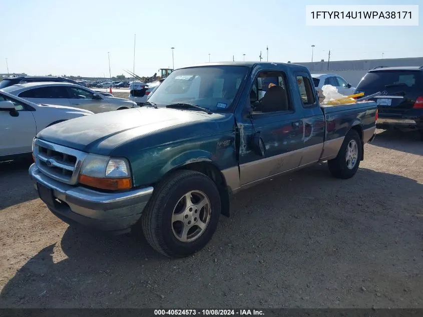 1998 Ford Ranger Super Cab VIN: 1FTYR14U1WPA38171 Lot: 40524573