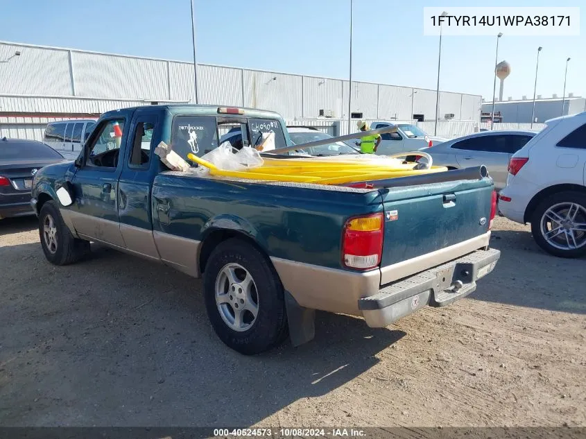 1998 Ford Ranger Super Cab VIN: 1FTYR14U1WPA38171 Lot: 40524573