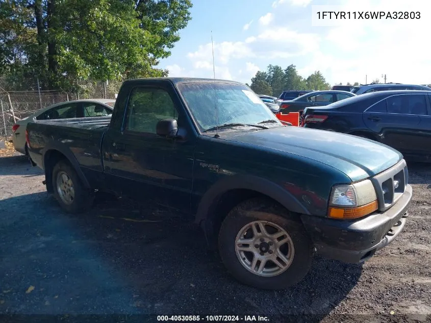 1998 Ford Ranger Splash/Xl/Xlt VIN: 1FTYR11X6WPA32803 Lot: 40530585