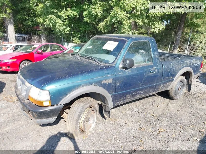 1998 Ford Ranger Splash/Xl/Xlt VIN: 1FTYR11X6WPA32803 Lot: 40530585