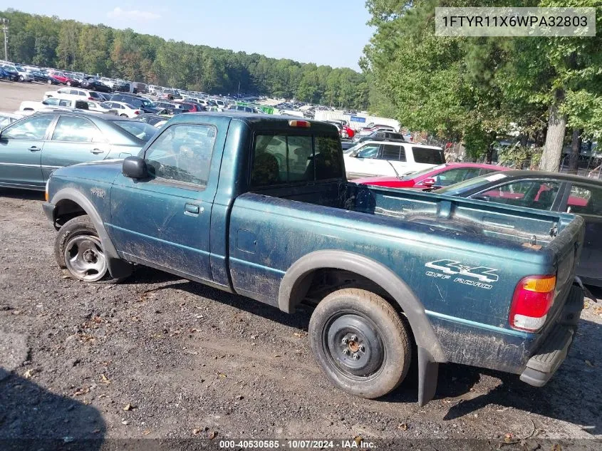 1998 Ford Ranger Splash/Xl/Xlt VIN: 1FTYR11X6WPA32803 Lot: 40530585