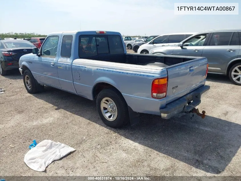 1998 Ford Ranger Xl/Xlt VIN: 1FTYR14C4WTA00867 Lot: 40531974