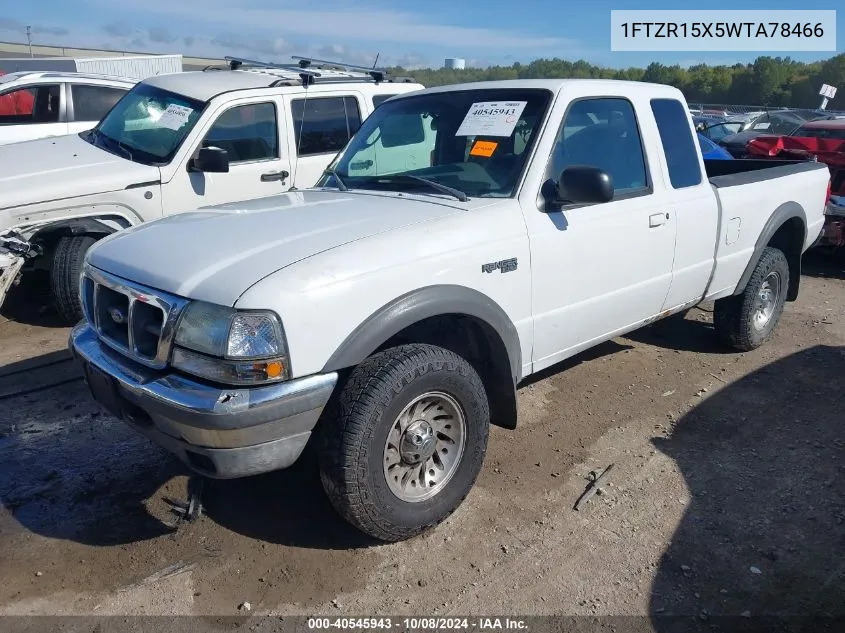 1998 Ford Ranger Super Cab VIN: 1FTZR15X5WTA78466 Lot: 40545943