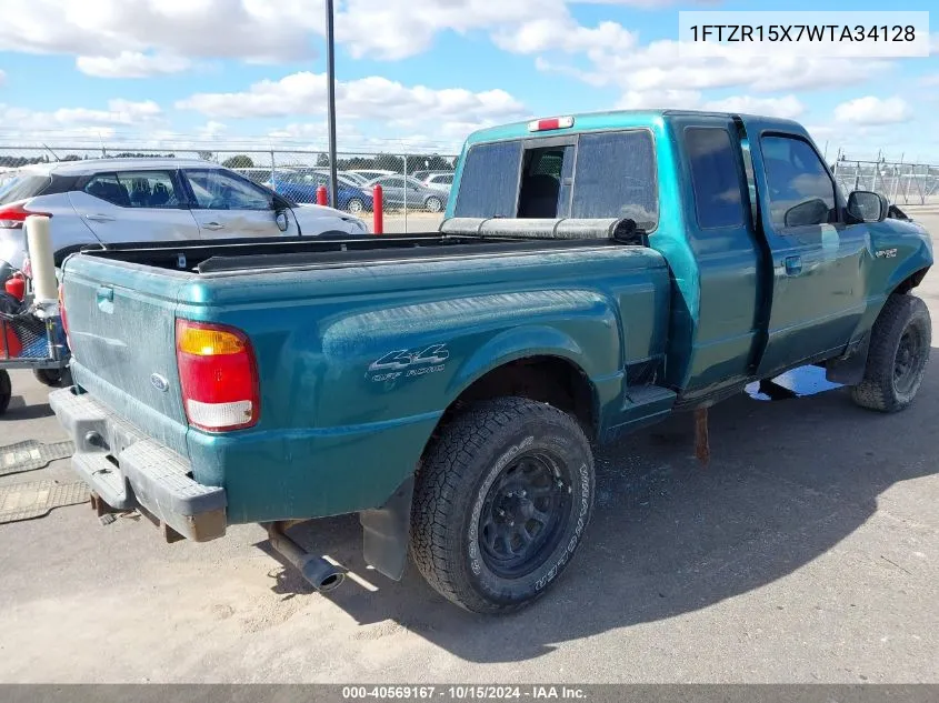 1998 Ford Ranger Splash/Xl/Xlt VIN: 1FTZR15X7WTA34128 Lot: 40569167