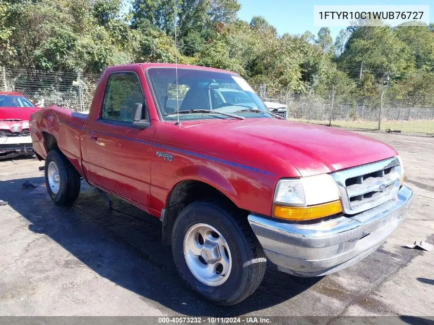 1998 Ford Ranger VIN: 1FTYR10C1WUB76727 Lot: 40573232