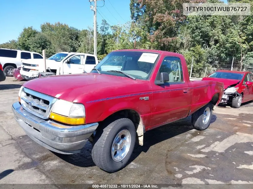 1998 Ford Ranger VIN: 1FTYR10C1WUB76727 Lot: 40573232