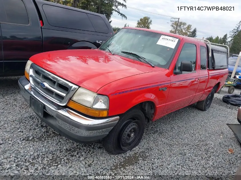 1998 Ford Ranger Xl/Xlt VIN: 1FTYR14C7WPB48021 Lot: 40583583