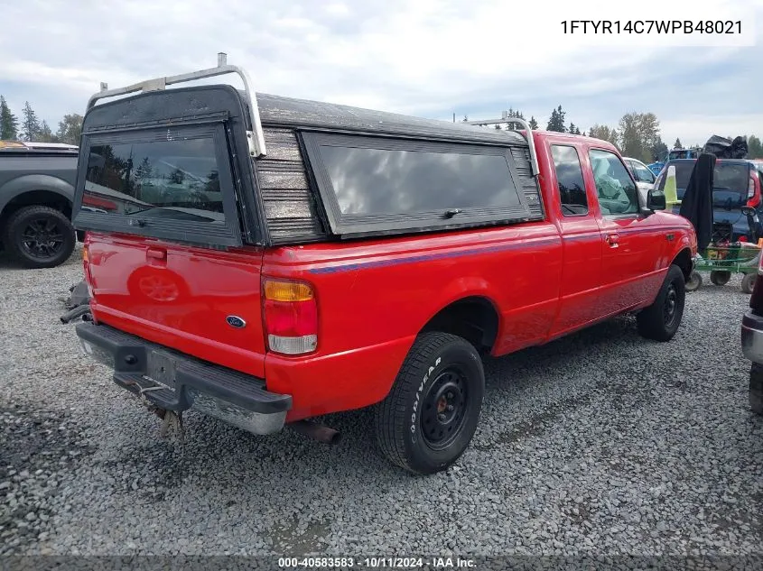 1998 Ford Ranger Xl/Xlt VIN: 1FTYR14C7WPB48021 Lot: 40583583