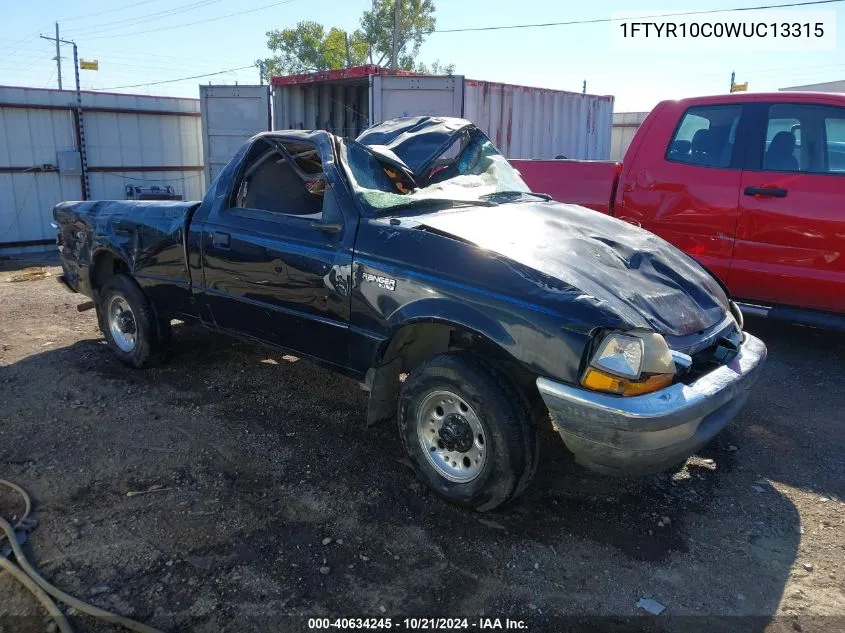 1998 Ford Ranger Splash/Xl/Xlt VIN: 1FTYR10C0WUC13315 Lot: 40634245