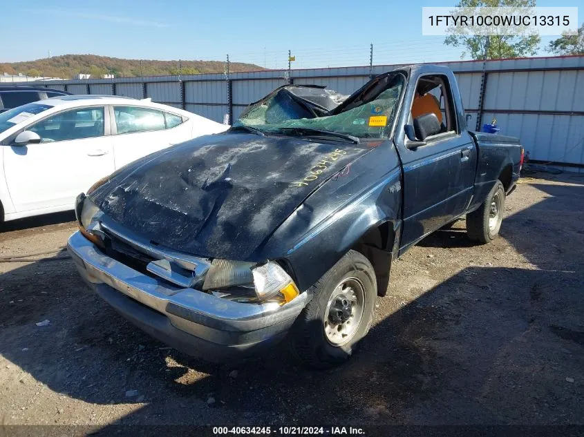 1998 Ford Ranger Splash/Xl/Xlt VIN: 1FTYR10C0WUC13315 Lot: 40634245