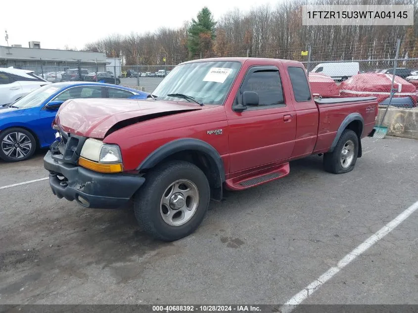 1998 Ford Ranger Splash/Xl/Xlt VIN: 1FTZR15U3WTA04145 Lot: 40688392