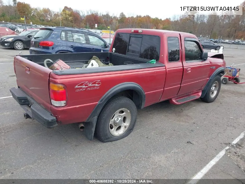 1998 Ford Ranger Splash/Xl/Xlt VIN: 1FTZR15U3WTA04145 Lot: 40688392