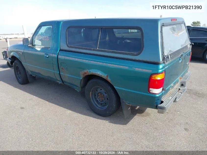 1998 Ford Ranger Splash/Xl/Xlt VIN: 1FTYR10C5WPB21390 Lot: 40732133