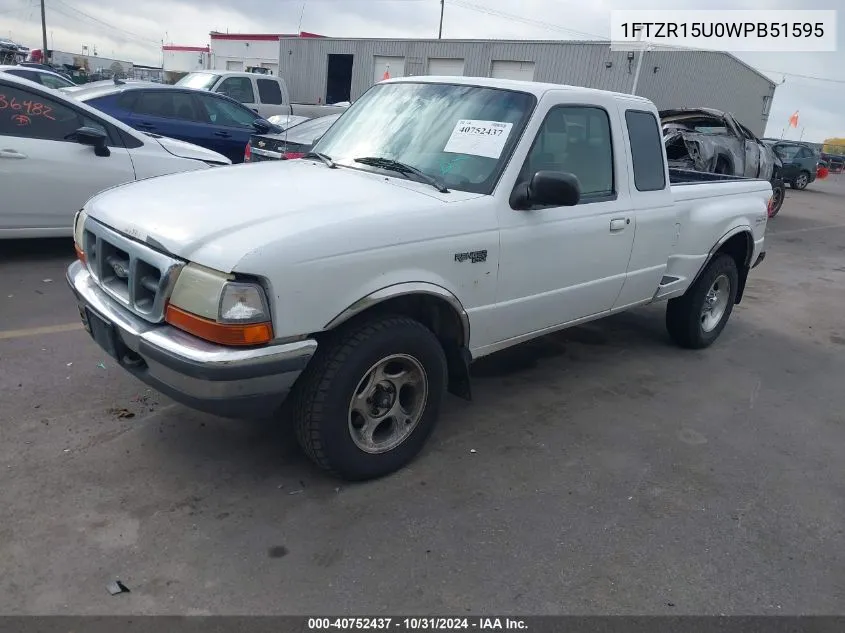 1998 Ford Ranger Splash/Xl/Xlt VIN: 1FTZR15U0WPB51595 Lot: 40752437