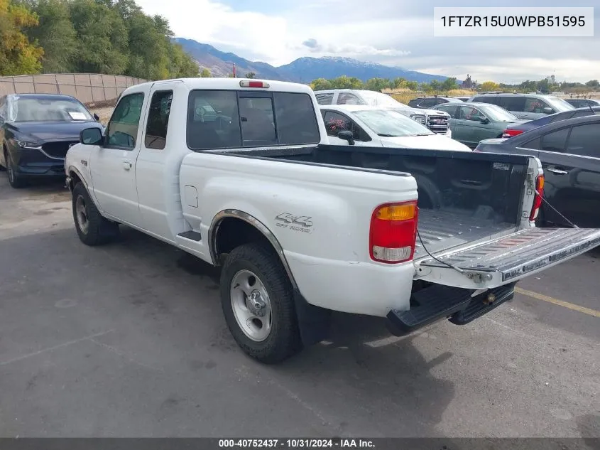 1998 Ford Ranger Splash/Xl/Xlt VIN: 1FTZR15U0WPB51595 Lot: 40752437