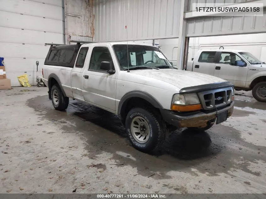 1998 Ford Ranger Splash/Xl/Xlt VIN: 1FTZR15U5WPA05158 Lot: 40777261