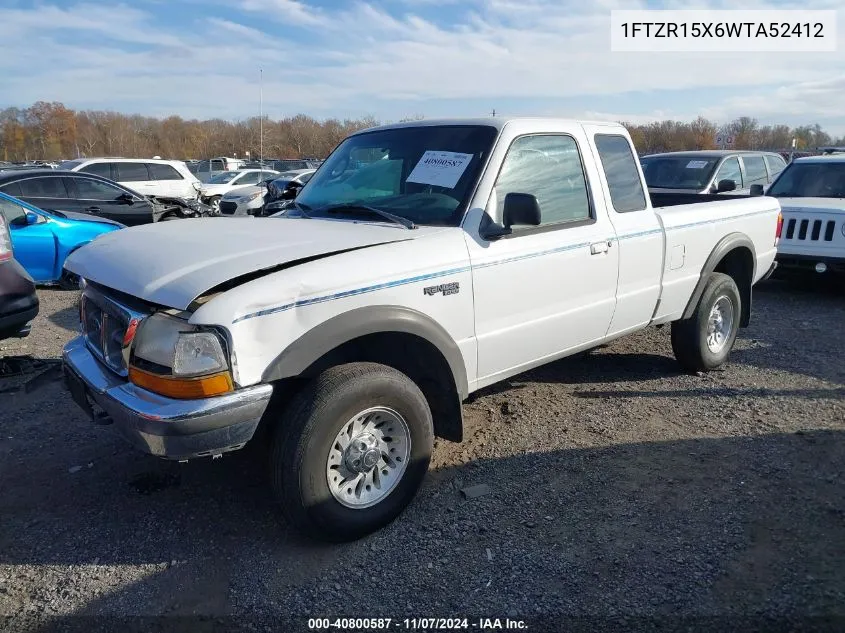 1998 Ford Ranger Splash/Xl/Xlt VIN: 1FTZR15X6WTA52412 Lot: 40800587