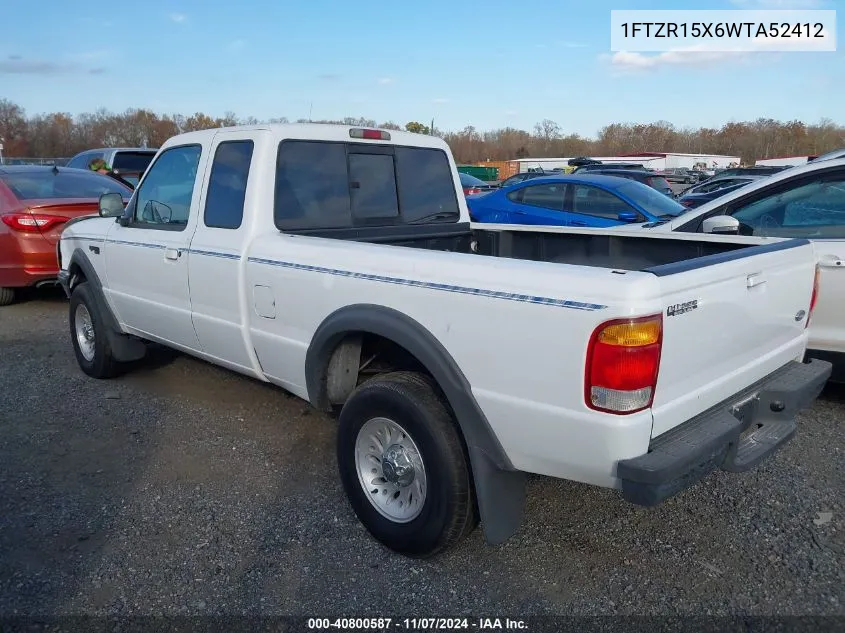 1998 Ford Ranger Splash/Xl/Xlt VIN: 1FTZR15X6WTA52412 Lot: 40800587