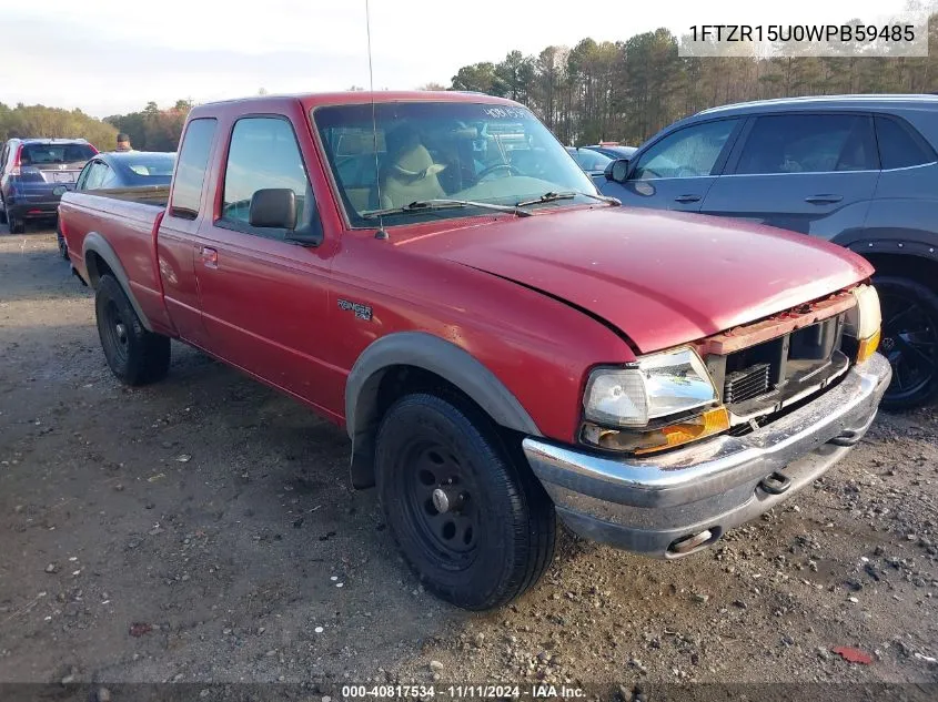 1998 Ford Ranger Super Cab VIN: 1FTZR15U0WPB59485 Lot: 40817534