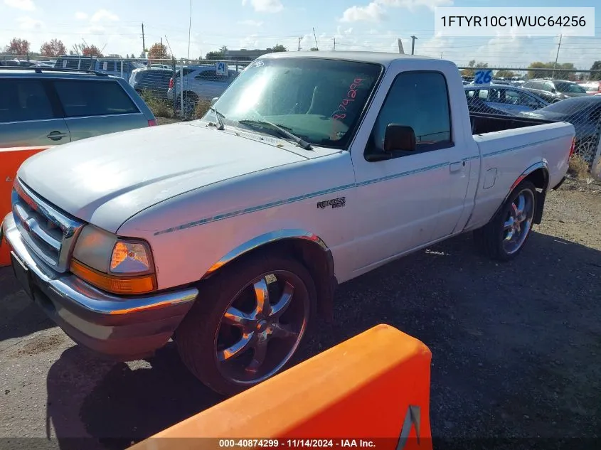 1998 Ford Ranger Splash/Xl/Xlt VIN: 1FTYR10C1WUC64256 Lot: 40874299