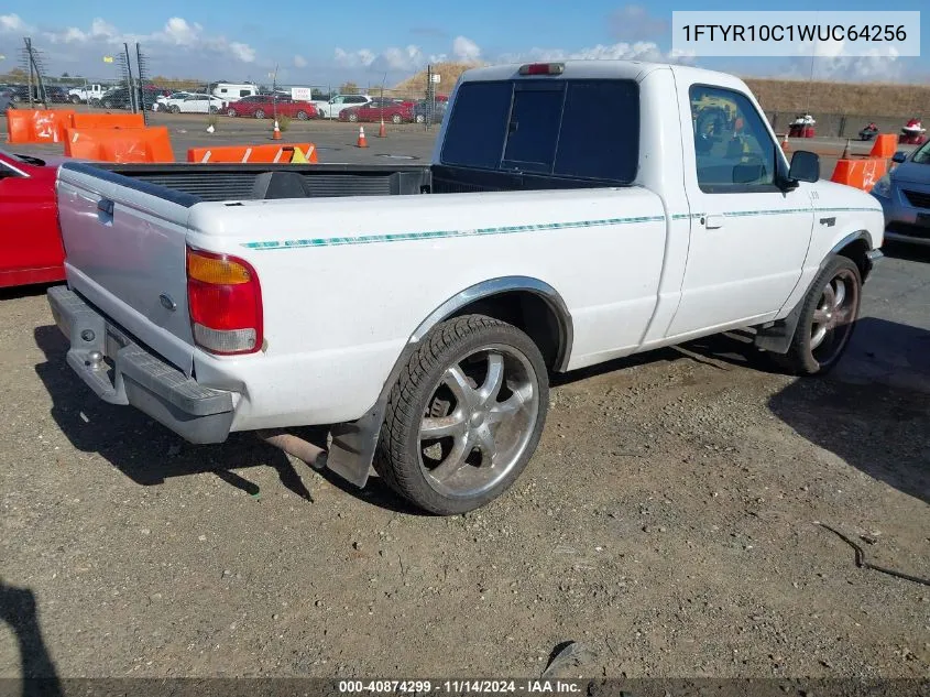 1998 Ford Ranger Splash/Xl/Xlt VIN: 1FTYR10C1WUC64256 Lot: 40874299