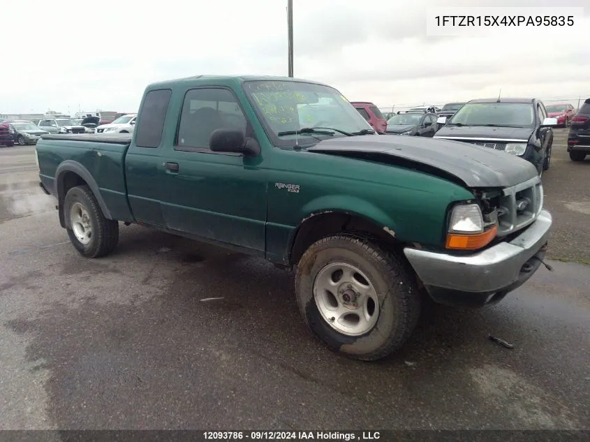 1999 Ford Ranger Super Cab VIN: 1FTZR15X4XPA95835 Lot: 12093786