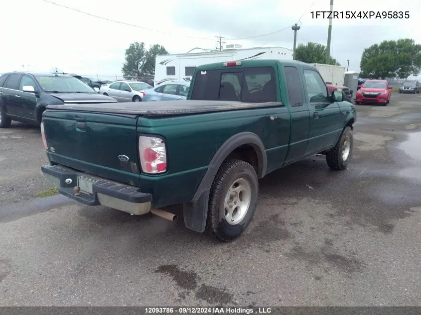 1999 Ford Ranger Super Cab VIN: 1FTZR15X4XPA95835 Lot: 12093786