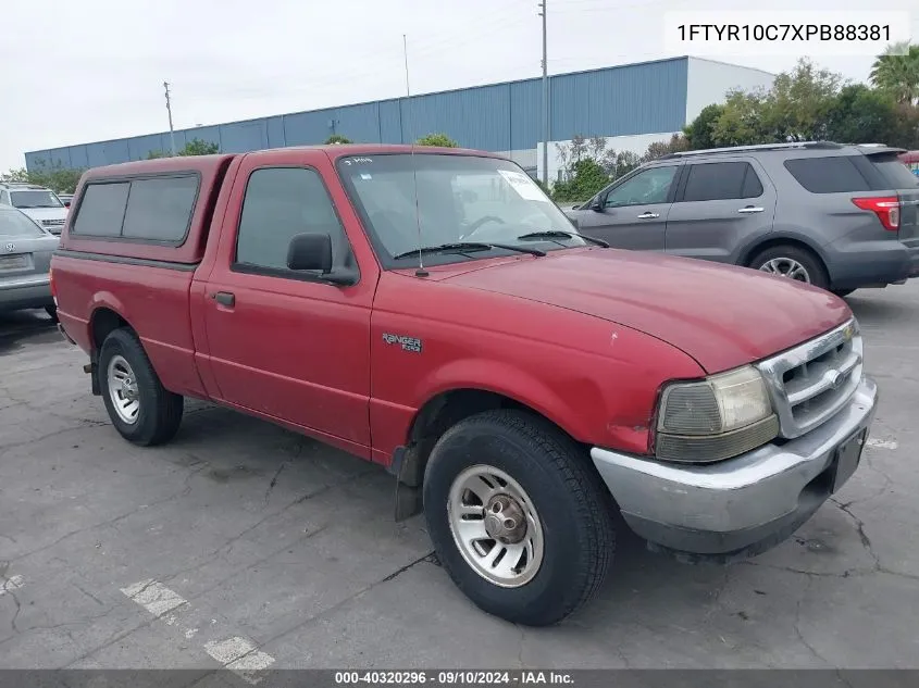 1999 Ford Ranger Xl/Xlt VIN: 1FTYR10C7XPB88381 Lot: 40320296