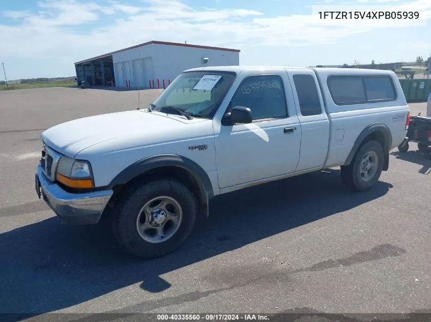 1999 Ford Ranger Xl/Xlt VIN: 1FTZR15V4XPB05939 Lot: 40335560