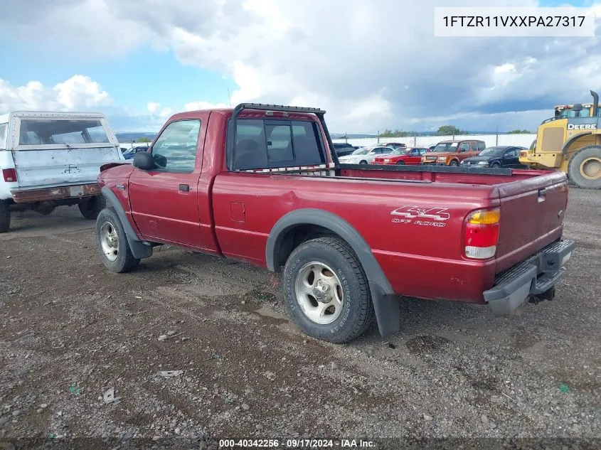 1999 Ford Ranger Xl/Xlt VIN: 1FTZR11VXXPA27317 Lot: 40342256