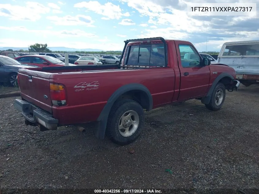 1999 Ford Ranger Xl/Xlt VIN: 1FTZR11VXXPA27317 Lot: 40342256