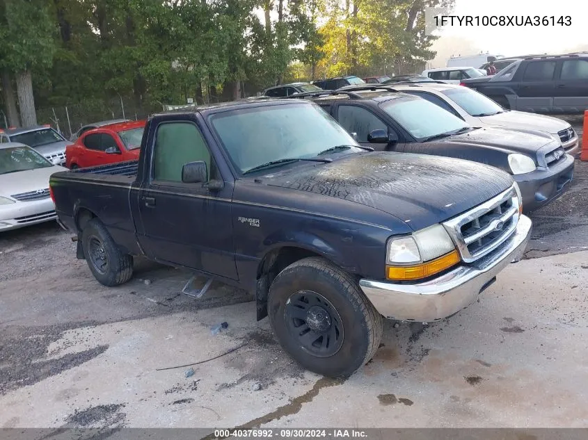 1999 Ford Ranger Xl/Xlt VIN: 1FTYR10C8XUA36143 Lot: 40376992