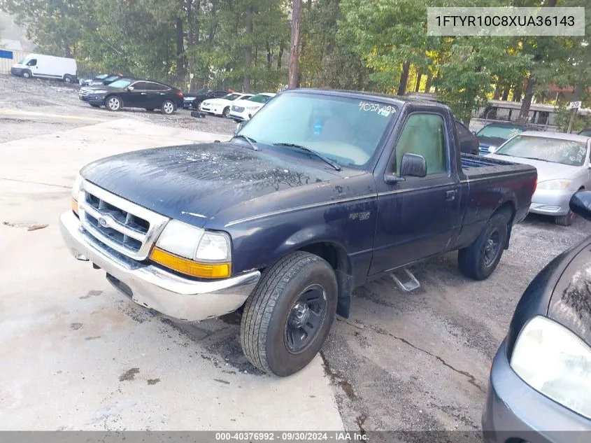 1999 Ford Ranger Xl/Xlt VIN: 1FTYR10C8XUA36143 Lot: 40376992