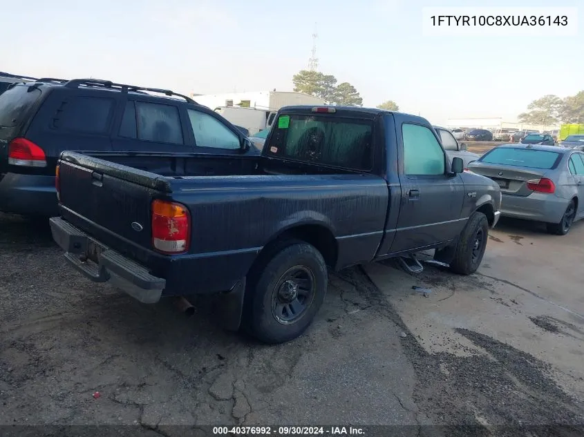 1999 Ford Ranger Xl/Xlt VIN: 1FTYR10C8XUA36143 Lot: 40376992