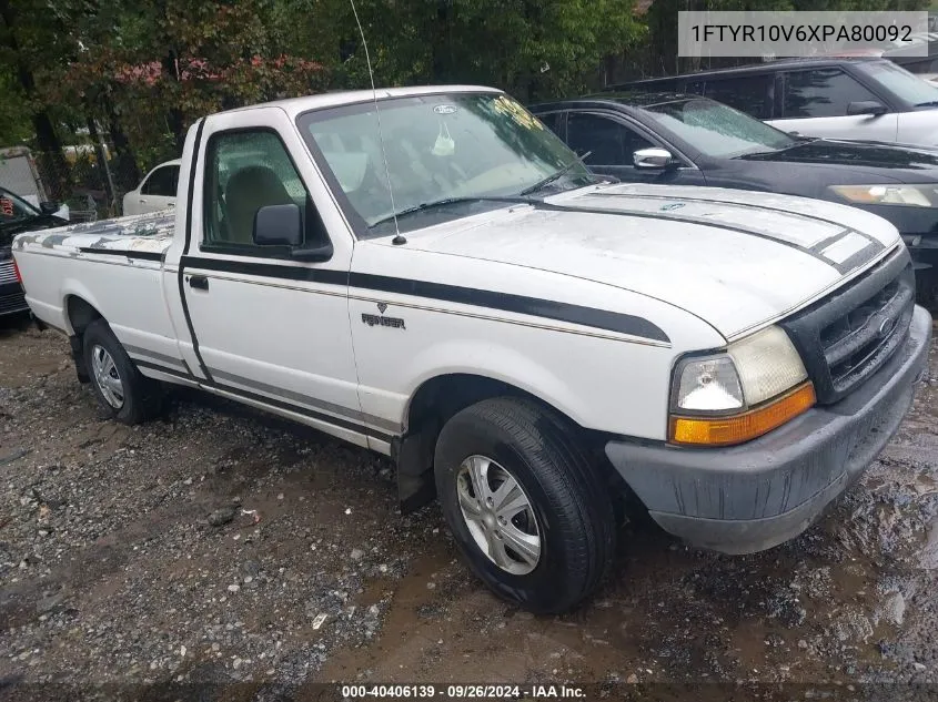 1999 Ford Ranger Xl/Xlt VIN: 1FTYR10V6XPA80092 Lot: 40406139