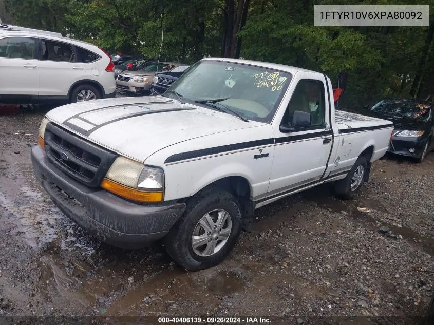 1999 Ford Ranger Xl/Xlt VIN: 1FTYR10V6XPA80092 Lot: 40406139