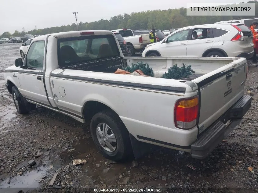 1999 Ford Ranger Xl/Xlt VIN: 1FTYR10V6XPA80092 Lot: 40406139