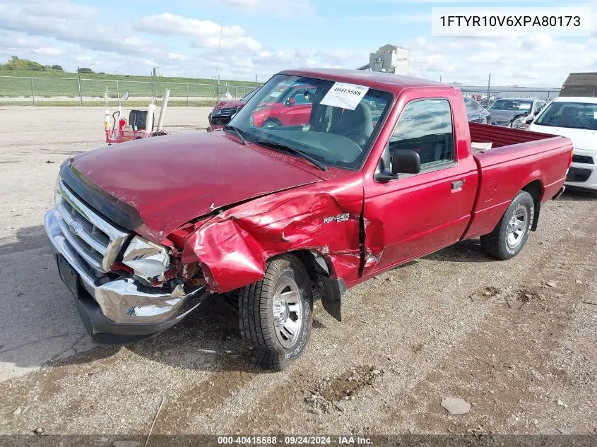 1999 Ford Ranger Xl/Xlt VIN: 1FTYR10V6XPA80173 Lot: 40415588