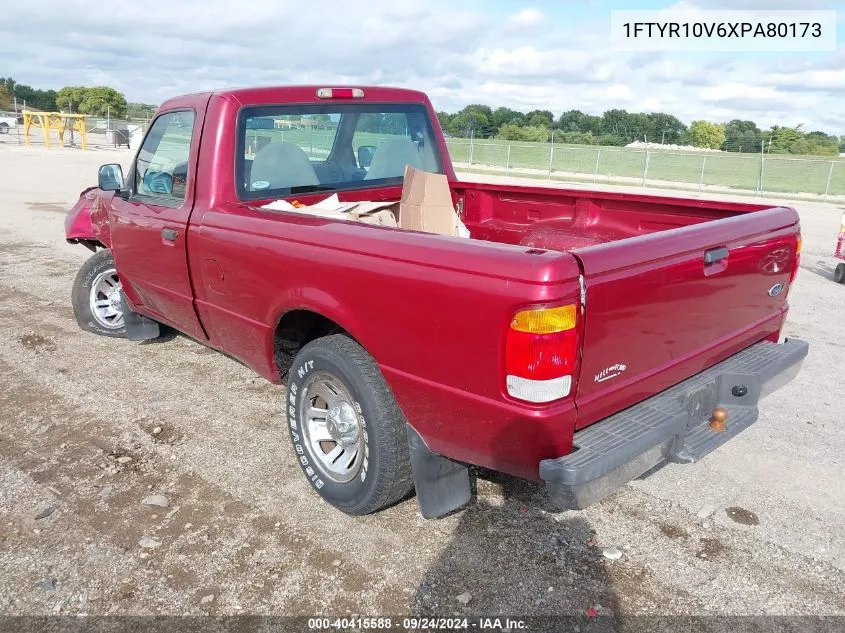 1999 Ford Ranger Xl/Xlt VIN: 1FTYR10V6XPA80173 Lot: 40415588