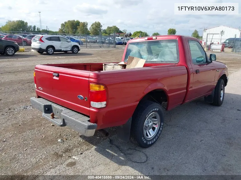 1999 Ford Ranger Xl/Xlt VIN: 1FTYR10V6XPA80173 Lot: 40415588