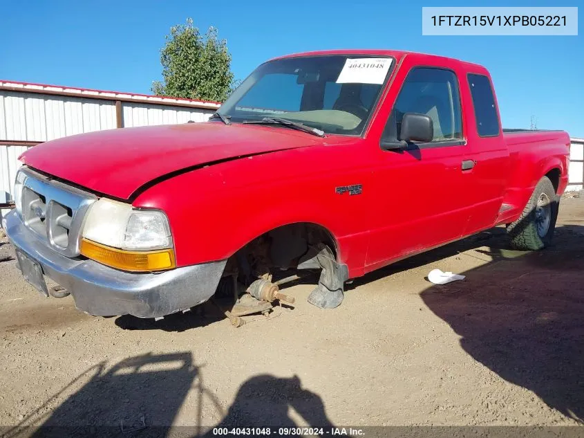 1999 Ford Ranger Super Cab VIN: 1FTZR15V1XPB05221 Lot: 40431048