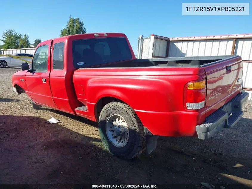 1999 Ford Ranger Super Cab VIN: 1FTZR15V1XPB05221 Lot: 40431048