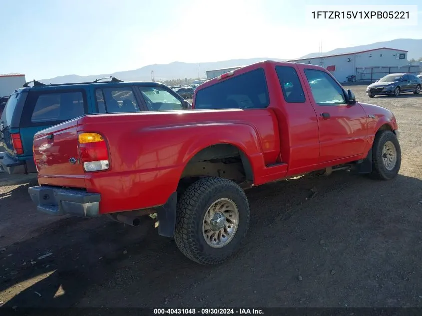 1999 Ford Ranger Super Cab VIN: 1FTZR15V1XPB05221 Lot: 40431048